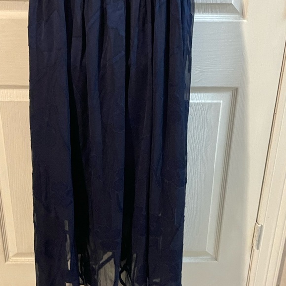 Chic Long Sleeve Navy Dress - Picture 7 of 9